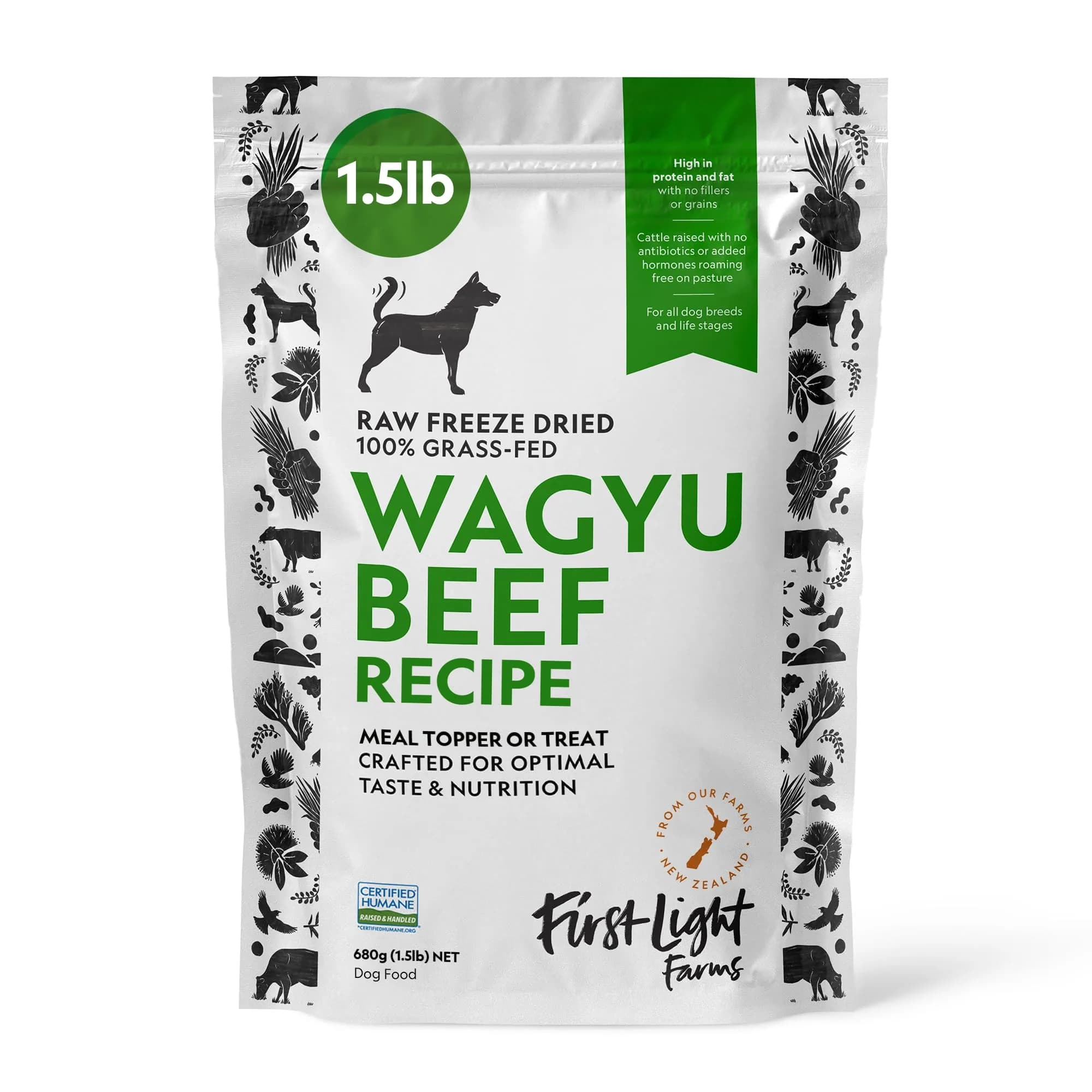 First Light Farms Freeze-Dried Wagyu Beef Dog Food Topper 0.68 kg (1.5 lb) | High Protein Treat for All Breeds - main product image