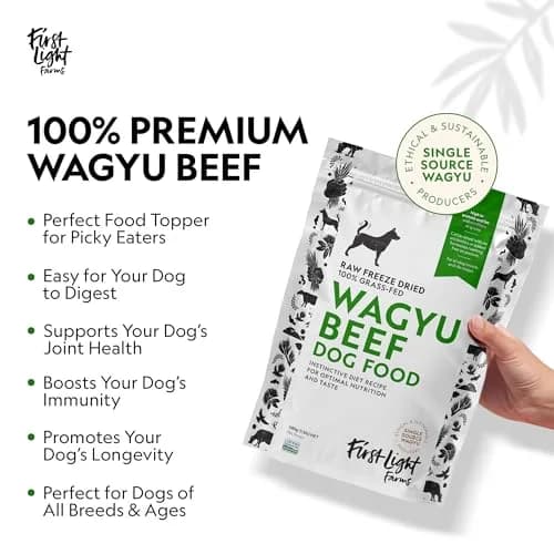 First Light Farms Freeze-Dried Wagyu Beef Dog Food Topper 0.68 kg (1.5 lb) | High Protein Treat for All Breeds thumbnail 3