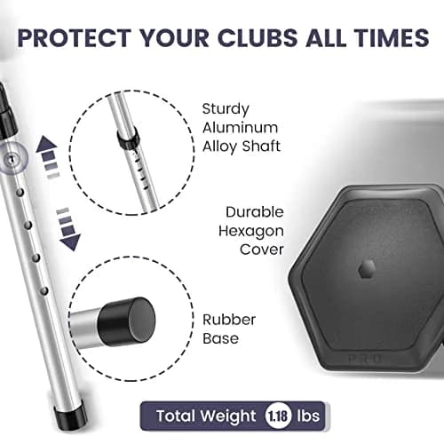 ToVii Golf Travel Bag Support Pole, Telescopic Aluminum Alloy, Impact-Resistant, Black | Adjustable & Lightweight thumbnail 2
