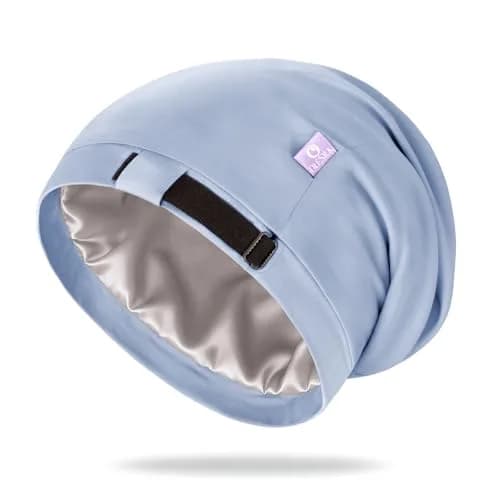 OLESILK Mulberry Silk Bonnet for Sleeping Women | Adjustable Hair Wrap for Curly Hair Care thumbnail 1