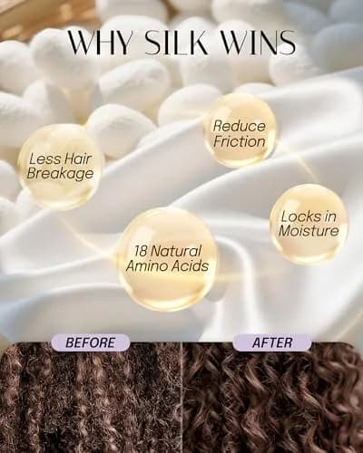 OLESILK Mulberry Silk Bonnet for Sleeping Women | Adjustable Hair Wrap for Curly Hair Care thumbnail 3