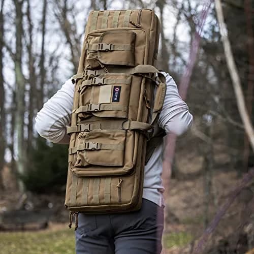 G.P.S. 36" Double Soft Rifle Case | Durable, Adjustable, MOLLE Webbing, Lockable Zippers thumbnail 4