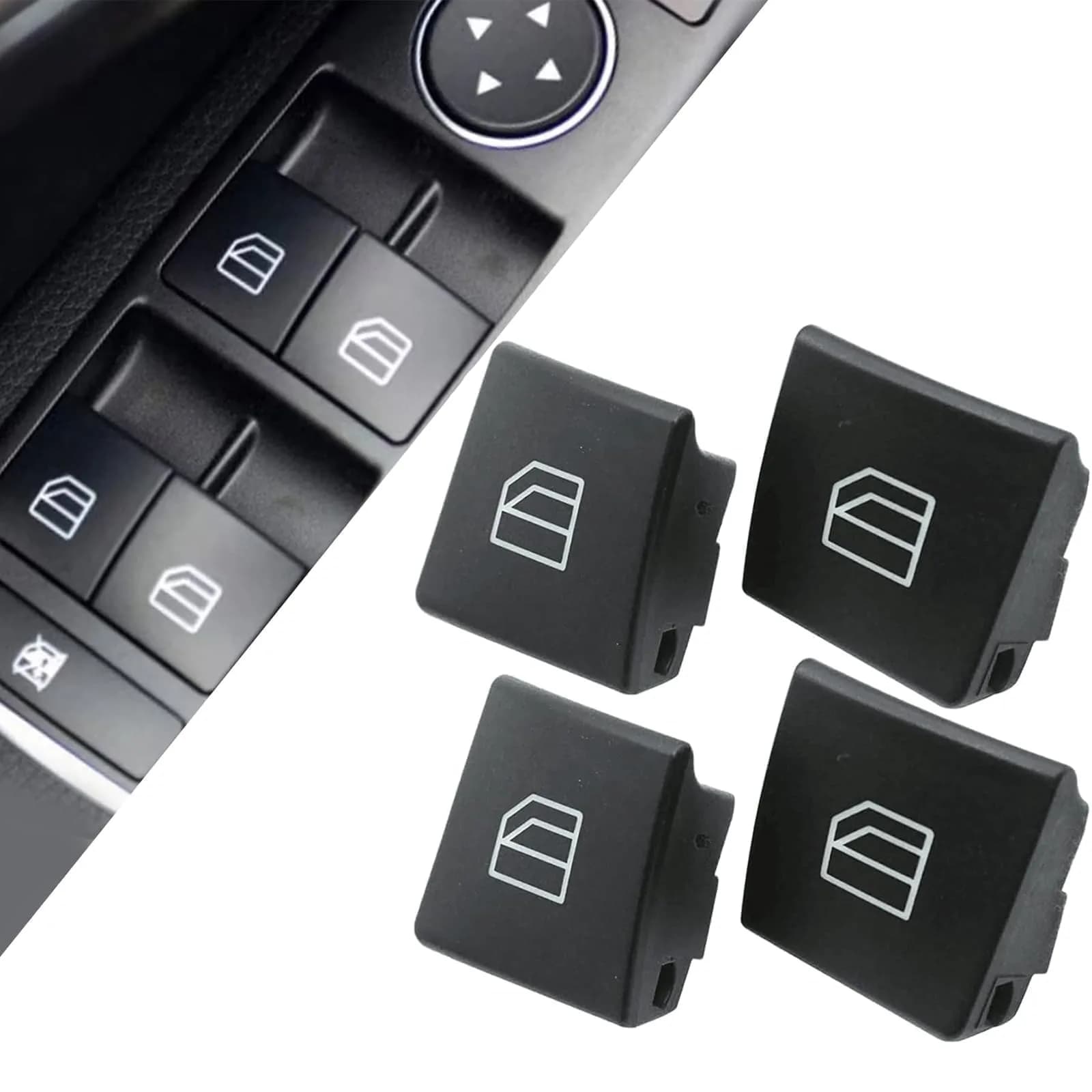 SecosAutoparts Power Window Switch Button Cap A2049055402 | Replaces OEM Part for Mercedes-Benz C/E-Class
