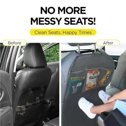 lebogner Kicka Mats Back Seat Protector for Kids (Grey, 2-pack) | Easy Installation & All-Time Protection thumbnail 5