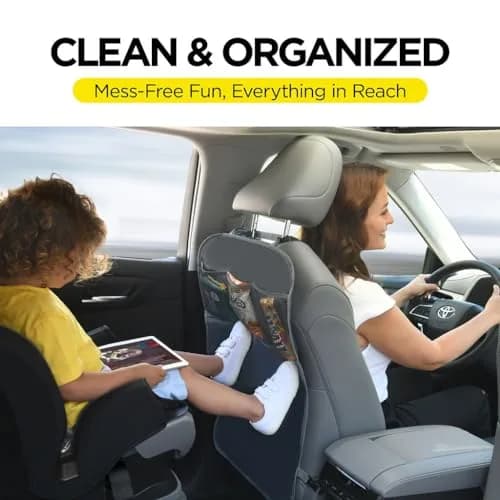 lebogner Kicka Mats Back Seat Protector for Kids (Grey, 2-pack) | Easy Installation & All-Time Protection thumbnail 4