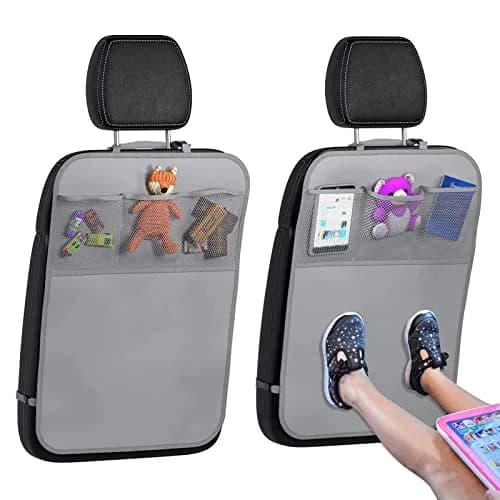 lebogner Kicka Mats Back Seat Protector for Kids (Grey, 2-pack) | Easy Installation & All-Time Protection - main product image
