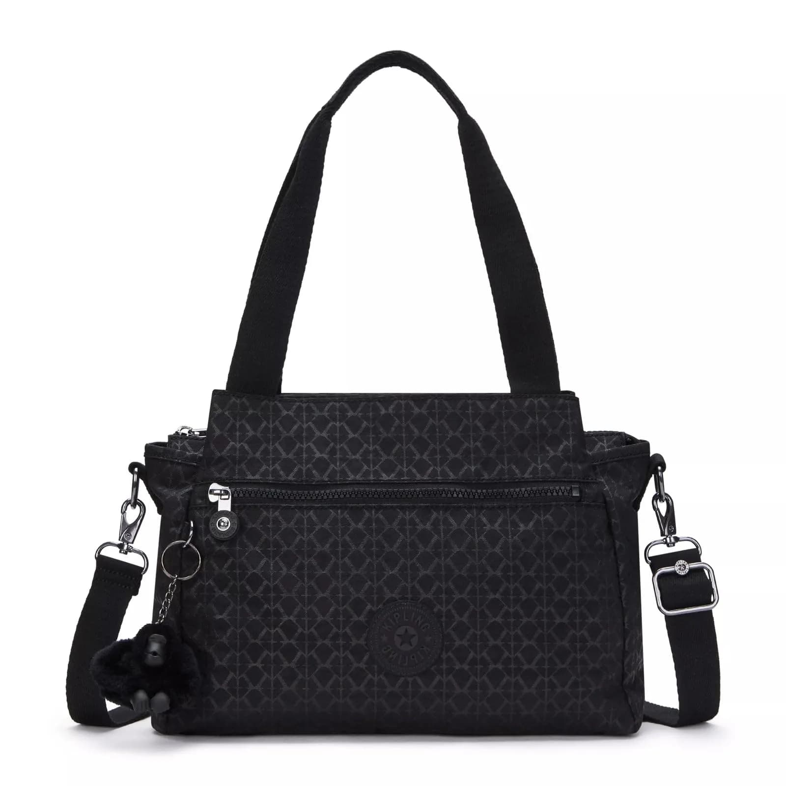 Kipling Elysia Crossbody Bag Signature Embossed | Lightweight, Multi-compartment, 11.5''L x 9''H x 5''D — Signature Embossed
