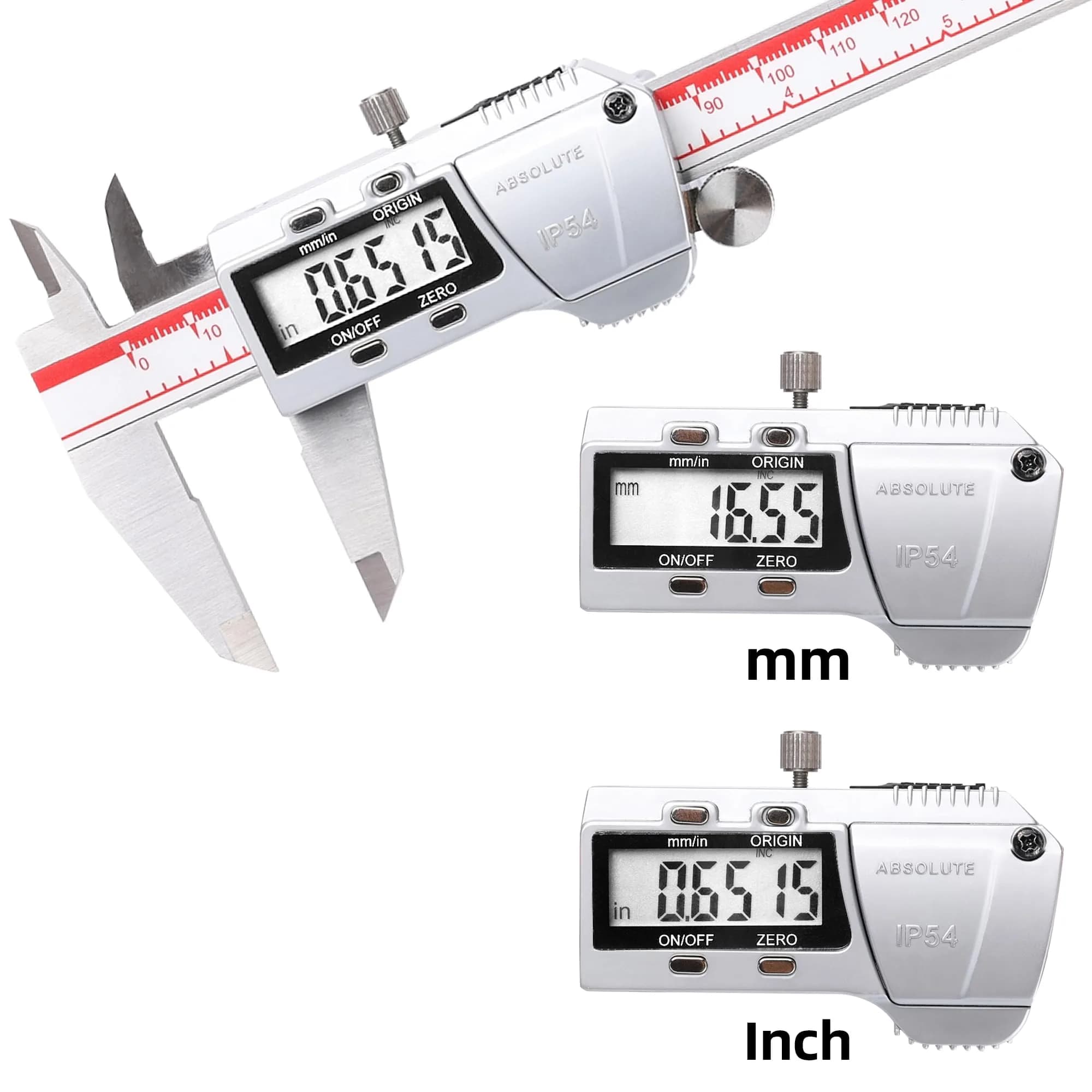 VINCA DCRA-0605 6 Inch Digital Caliper - Stainless Steel, IP54 Precision Measurement - view 2