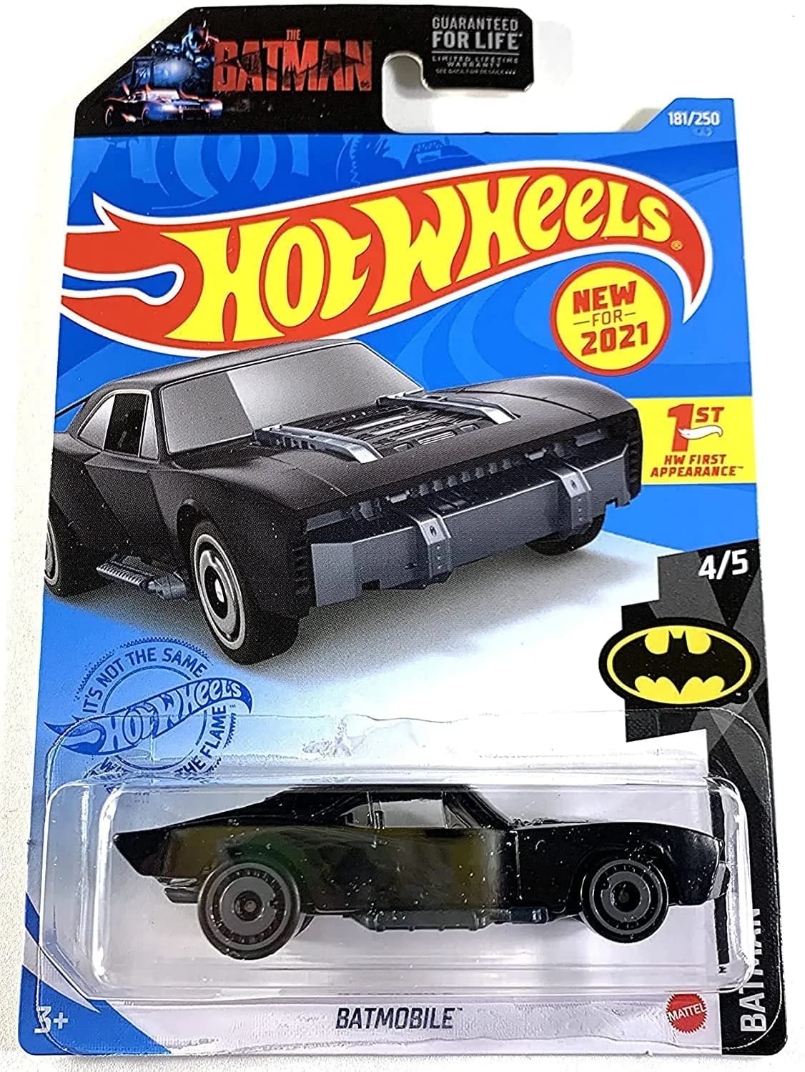 Hot Wheels Batmobile Black 1:64 Scale Die Cast | HW First Appearance Collection - main product image