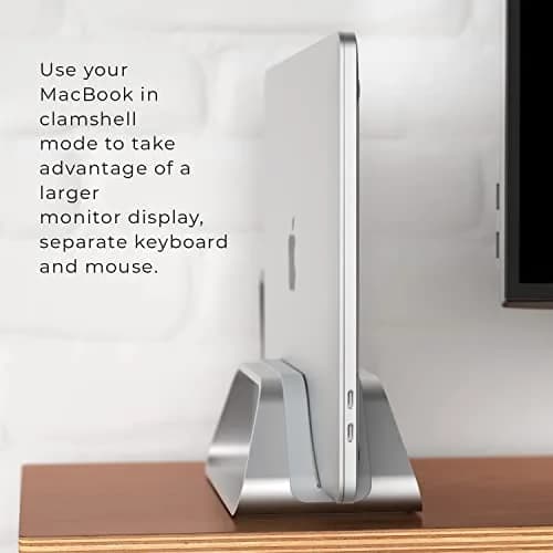 HumanCentric Vertical Laptop Stand for MacBook Pro & Air, Aluminium, Silver | Fits 2016-2025 Models thumbnail 7