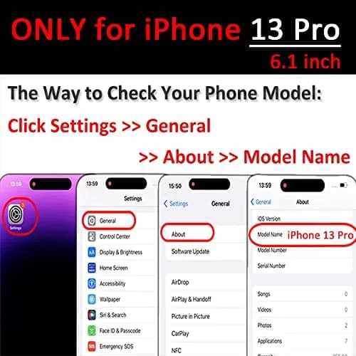 ZVE iPhone 13 Pro Wallet Case with RFID Blocking, Leather Crossbody & Detachable Lanyard | Full Protection thumbnail 6