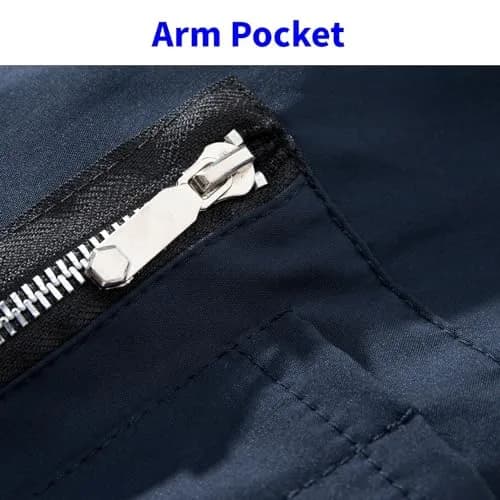 TLZC Men's Lightweight Bomber Jacket Windbreaker Slim Fit Active Coat Outerwear (Blue, X-Large) | Windproof & Water-Resistant thumbnail 4