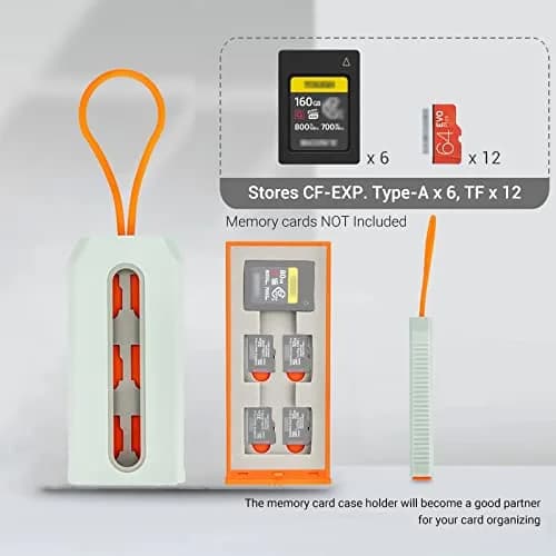 JJC Memory Card Case for 6 CFexpress Type A & 12 Micro SD Cards | Pop-up & Transparent Window thumbnail 2