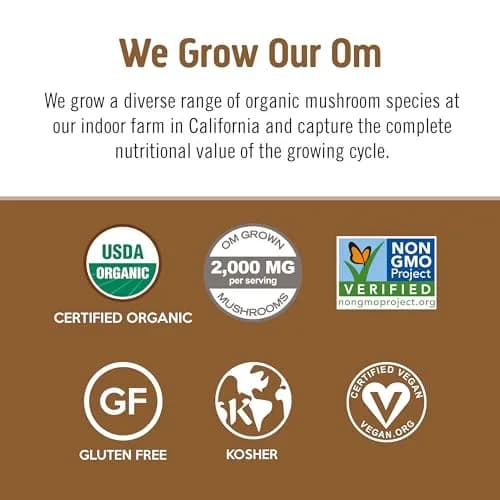 OM MUSHROOM SUPERFOOD Coffee Latte Blend 8.47 oz | Functional Mushroom Powder with Lion’s Mane & Cordyceps for Energy & Focus thumbnail 4