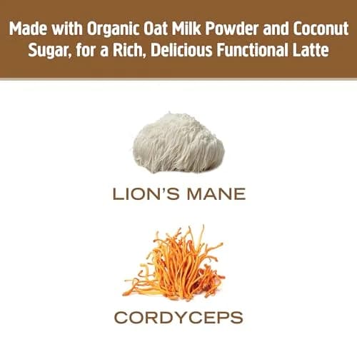 OM MUSHROOM SUPERFOOD Coffee Latte Blend 8.47 oz | Functional Mushroom Powder with Lion’s Mane & Cordyceps for Energy & Focus thumbnail 7