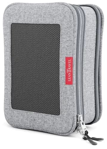 LeanTravel Premium Compression Packing Cubes - Large Size, Grey - Suitcase Organizer for Efficient Travel - main product image