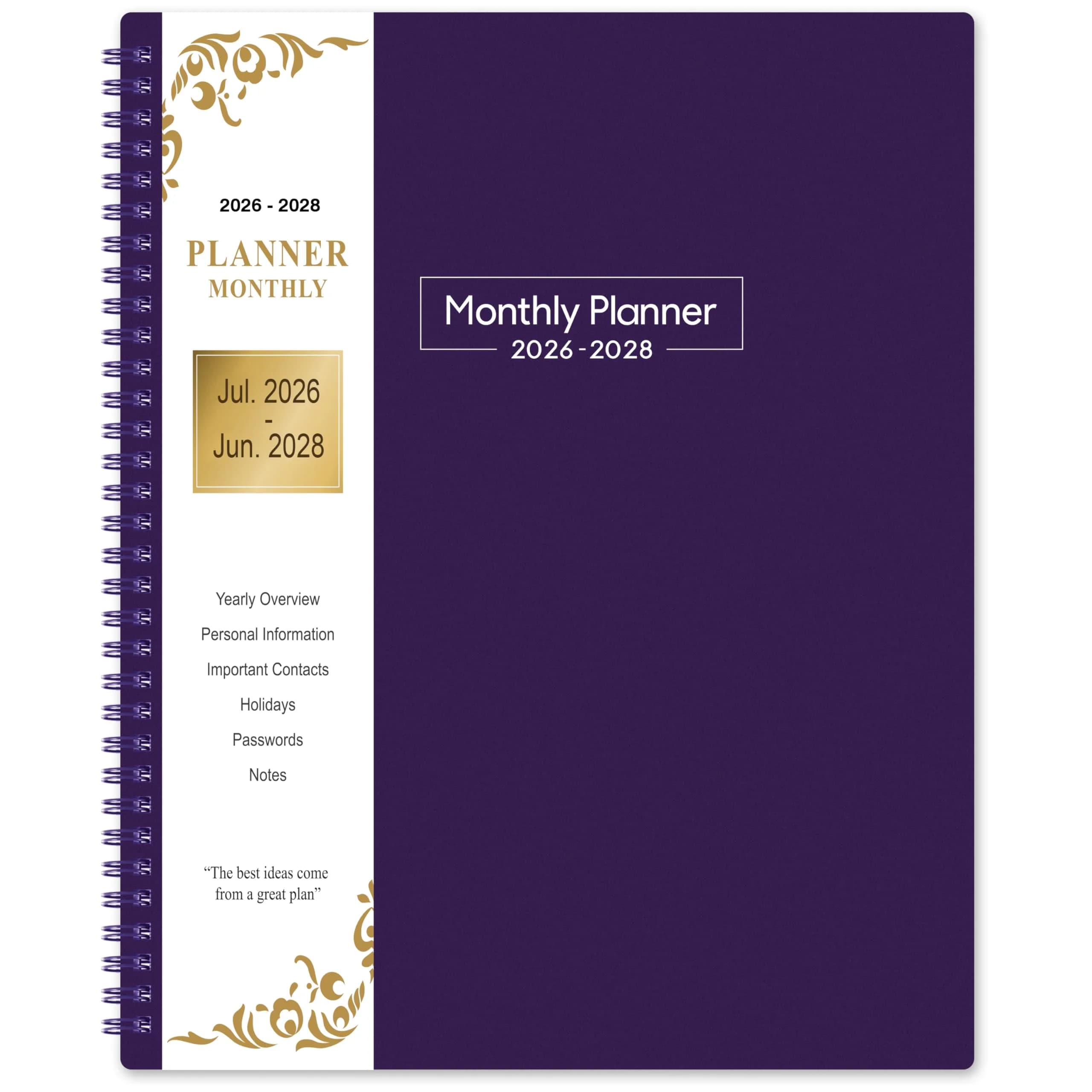 Coboll 2026-2028 Monthly Planner 8.5'' x 11'' | 2-Year Calendar with Thick Paper