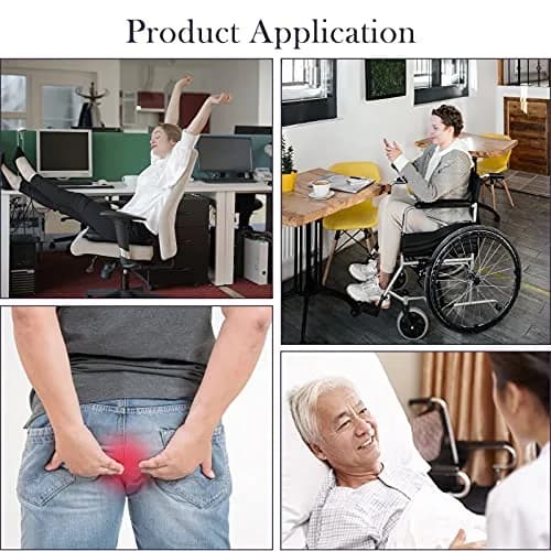 Namalu Inflatable Bed Sore Cushion for Pressure Sore Relief Tailbone Coccyx Cushion for Bedridden Elderly, Wheelchair Chair Pad (Black) | Breathable Nursing Pad thumbnail 6