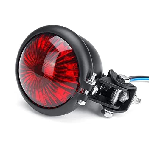 keepdsgn Bates Style LED Tail Light Red 12V | Universal Motorcycle Rear Lamp for Cafe Racer, Bobber, Chopper thumbnail 2