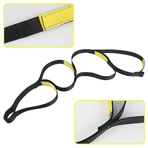 NewDoar Foot Ascender Loop for Climbing Tree Arborist Black Green | Adjustable Rope Climbing Aid thumbnail 5