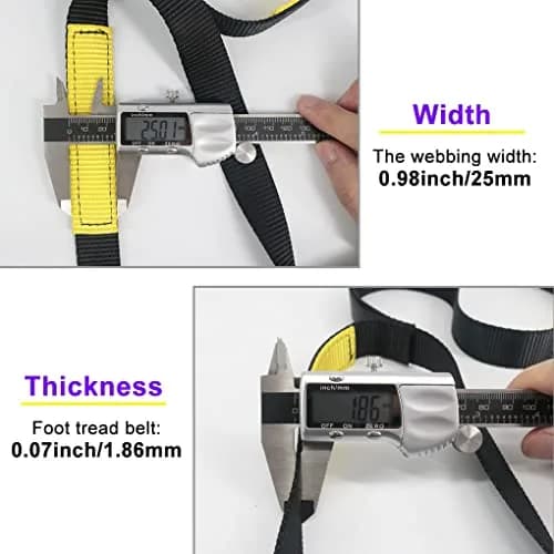 NewDoar Foot Ascender Loop for Climbing Tree Arborist Black Green | Adjustable Rope Climbing Aid thumbnail 2