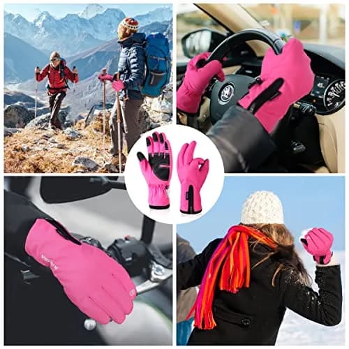 krosa -10℉ Winter Gloves for Men Women Made with 3M Thinsulate | Waterproof Ski Gloves for Cold Weather with 10 Touchscreen Fingers thumbnail 6