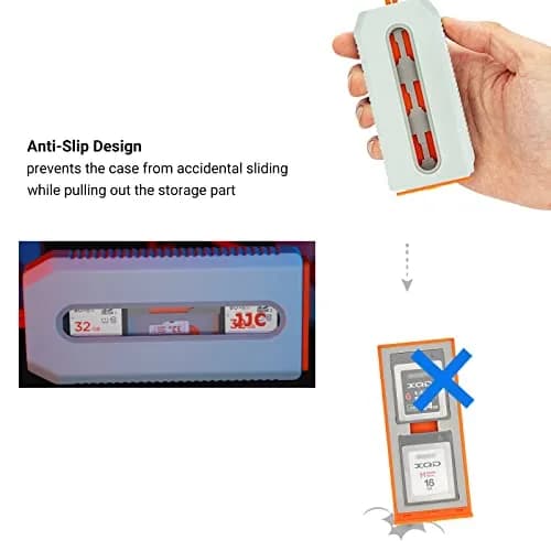 JJC XQD Card Case for Nikon & Panasonic | Compact, Durable & Portable (65x120x18mm) thumbnail 5