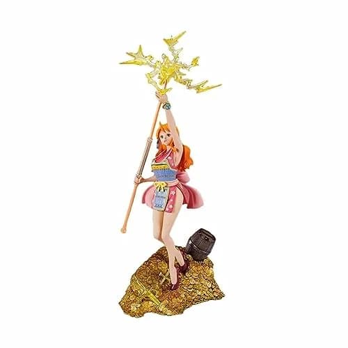 TAMASHII NATIONS One Piece Nami WT100 Commemorative Eiichiro Oda Illustration DAIKAIZOKU HYAKKEI FiguartsZERO Collectible Statue 28cm (11.02 inches) thumbnail 1