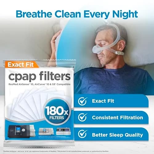 RespLabs CPAP Filters for ResMed AirSense 10 & AirCurve 10, 180 Count | 3+ Year Supply thumbnail 6