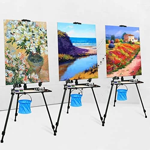 Newzealkids Black Adjustable Art Easel Stand 57cm-155cm (20"-61") | Lightweight Aluminum Tripod for Painting & Display thumbnail 6