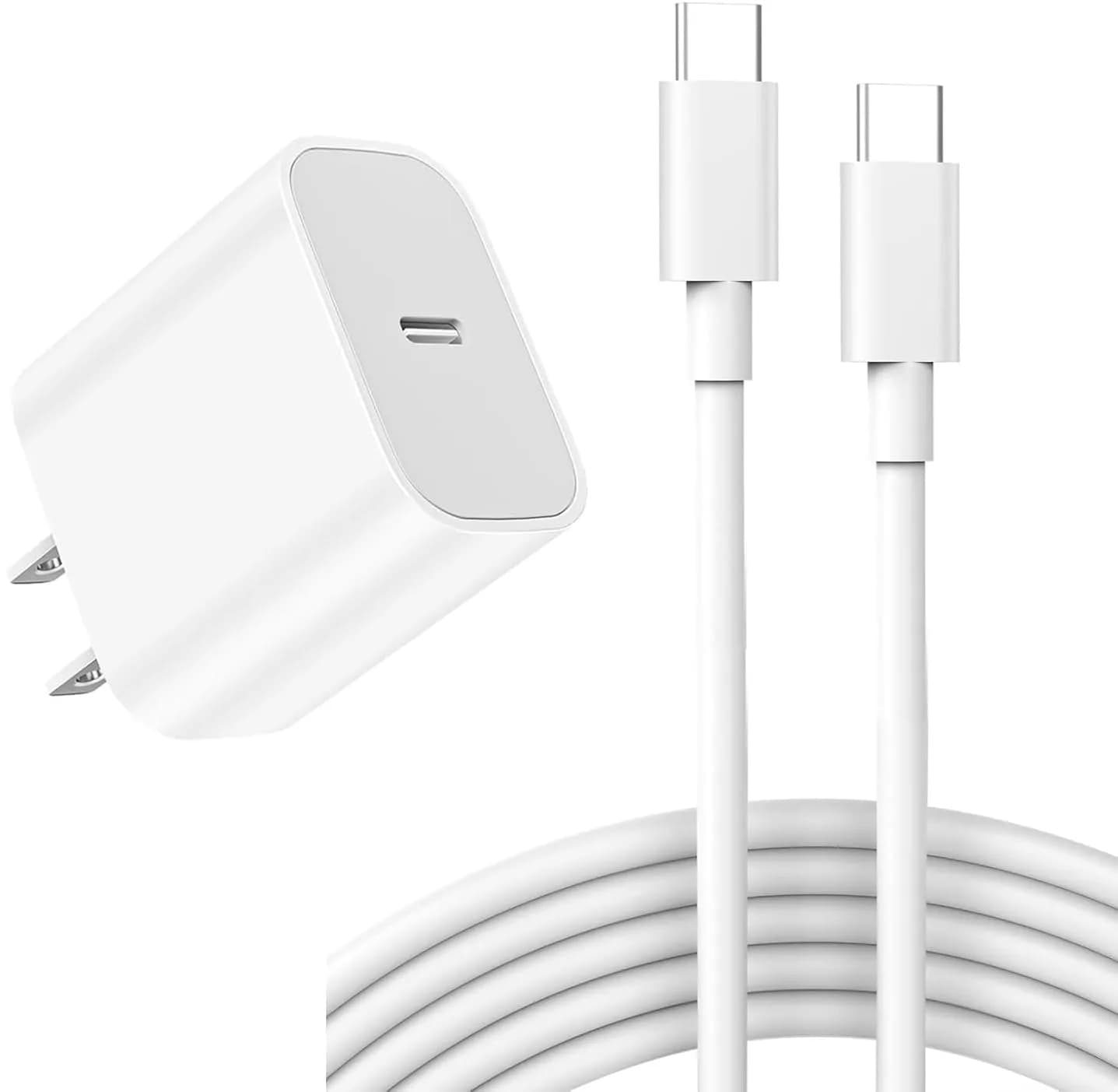 Aevonz 20W USB C Fast Charger & 10ft Cable Set | PD 3.0 Power Adapter for iPads & iPhones - main product image