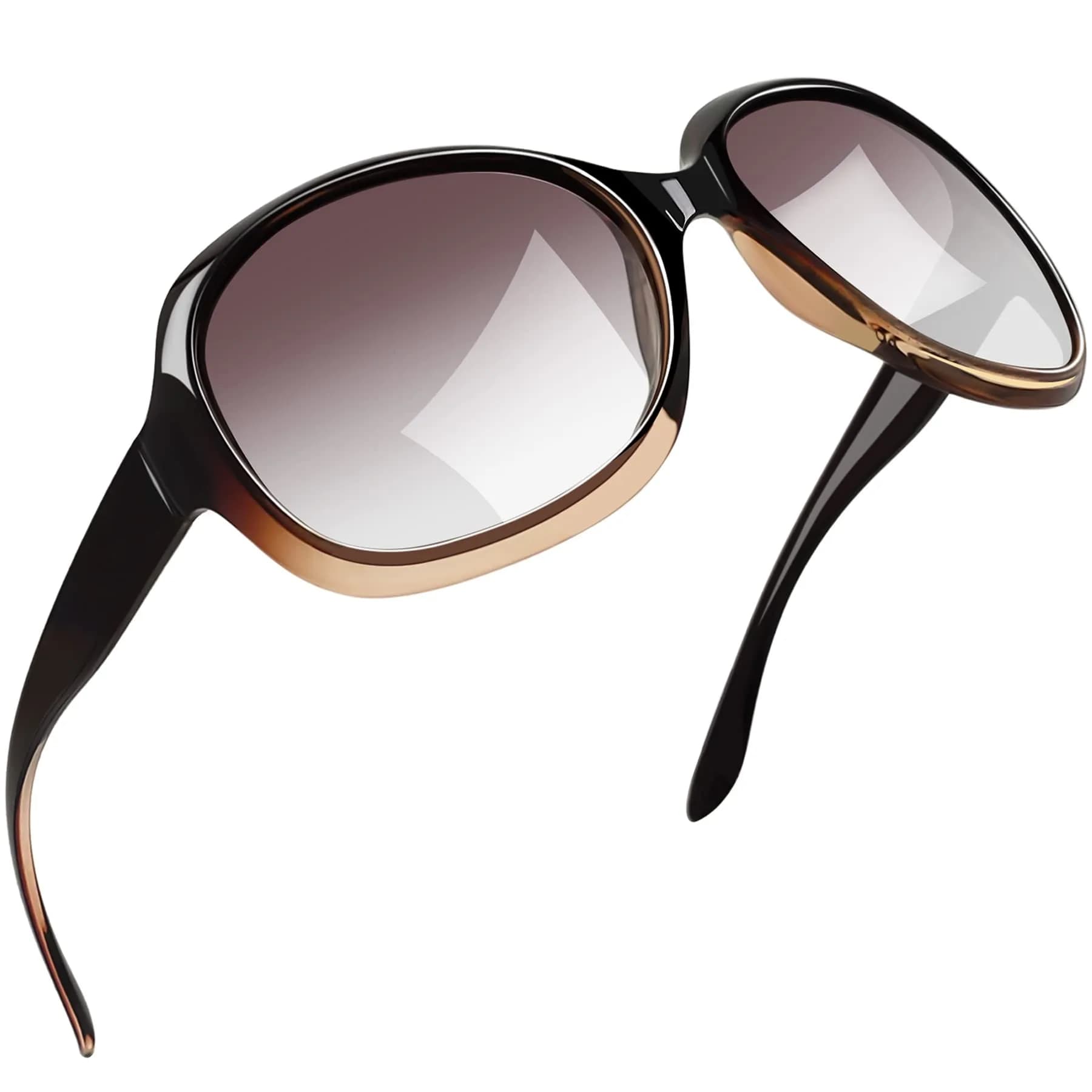 Joopin Oversized Butterfly Sunglasses - Gradient Brown/Brown Gradient - main product image