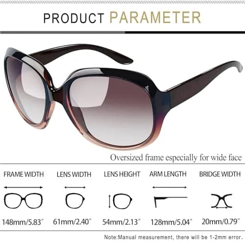 Joopin Oversized Butterfly Sunglasses - Gradient Brown/Brown Gradient thumbnail 4