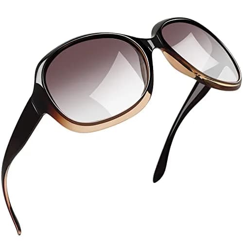 Joopin Oversized Butterfly Sunglasses - Gradient Brown/Brown Gradient thumbnail 1