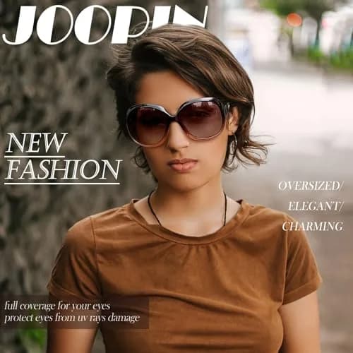 Joopin Oversized Butterfly Sunglasses - Gradient Brown/Brown Gradient thumbnail 2