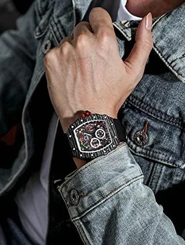 FANMIS Tonneau Square Watch for Men | 45mm Case, Japanese Quartz Movement, Water Resistant 30M thumbnail 6