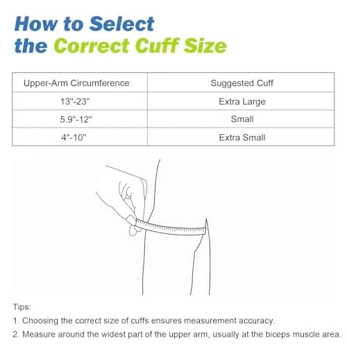 ELERA Extra Large Blood Pressure Cuff 22-60cm (9"-24") | Compatible XL Replacement Cuff with 6 Connectors thumbnail 7