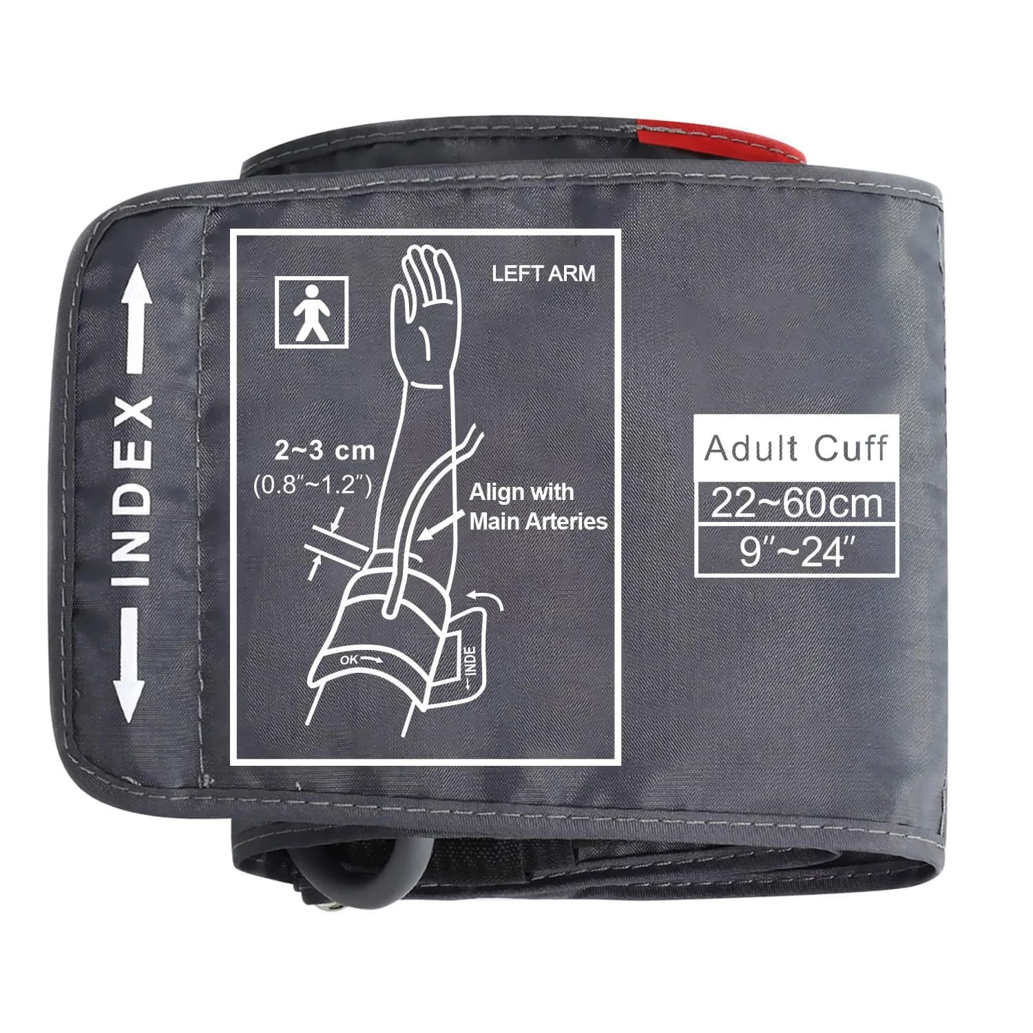 ELERA Extra Large Blood Pressure Cuff 22-60cm (9"-24") | Compatible XL Replacement Cuff with 6 Connectors - main product image