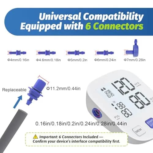 ELERA Extra Large Blood Pressure Cuff 22-60cm (9"-24") | Compatible XL Replacement Cuff with 6 Connectors thumbnail 2