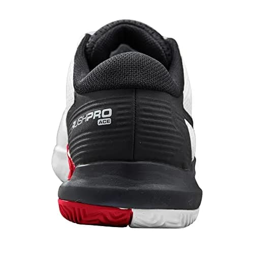 Wilson Rush Pro Ace Men's Tennis Shoe - White/Black/Poppy Red | All Court Stability & Comfort (70-120 chars) thumbnail 7