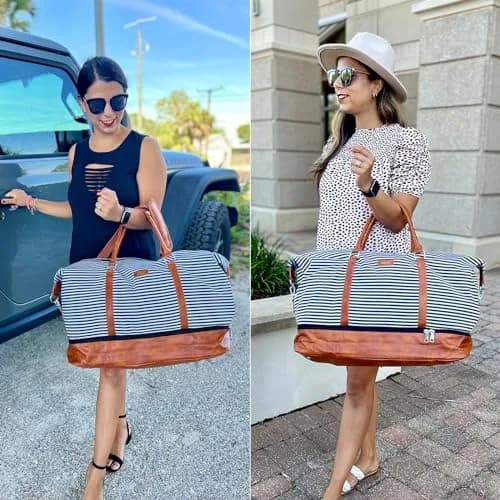 IBFUN Weekender Bags for Women, 21" Travel Duffle Bag with Shoe Compartment | Spacious, Waterproof & Lightweight thumbnail 2