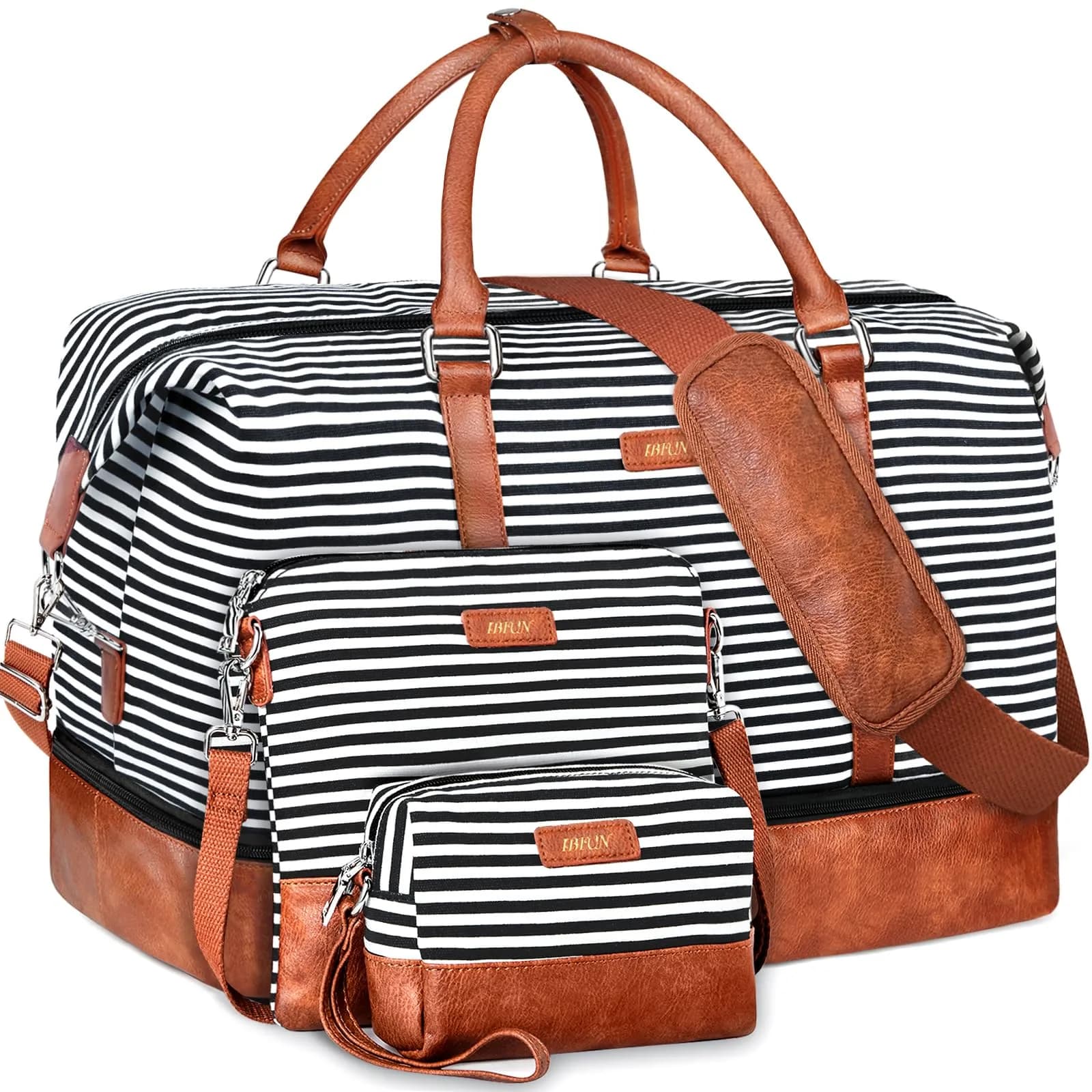 IBFUN Weekender Bags for Women, 21" Travel Duffle Bag with Shoe Compartment | Spacious, Waterproof & Lightweight - main product image