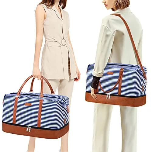 IBFUN Weekender Bags for Women, 21" Travel Duffle Bag with Shoe Compartment | Spacious, Waterproof & Adjustable thumbnail 2