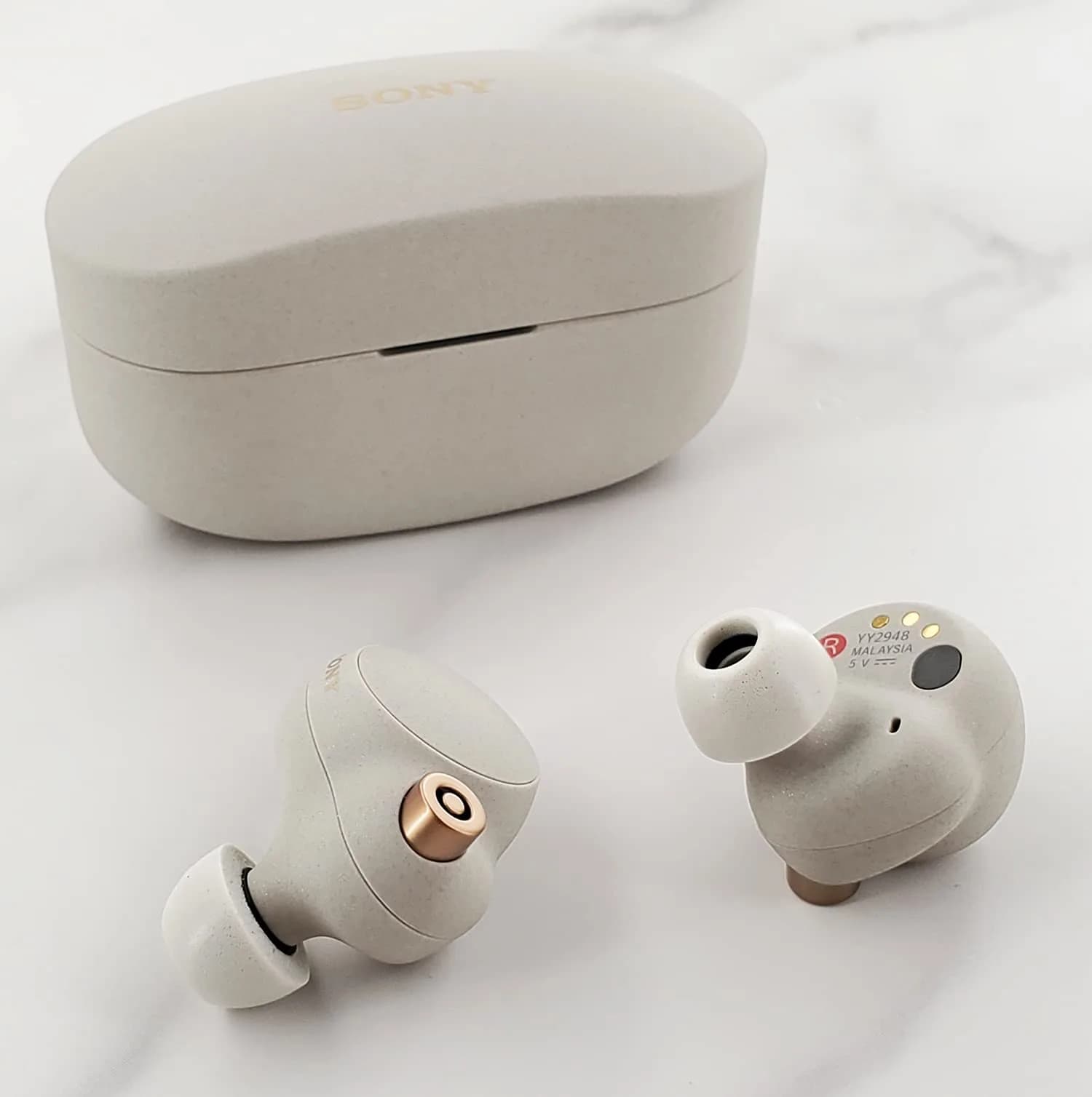 ALXCD Silver Foam Eartips for Sony WF-1000XM4 Earbuds | 6 Pairs S/M/L - view 3