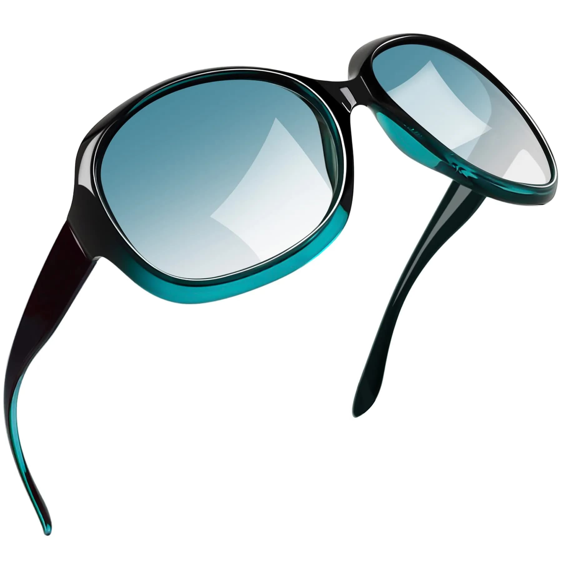 Joopin B07-gradient Green/Green Gradient Oversized Butterfly Sunglasses for Women | Polarized UV400 - main product image