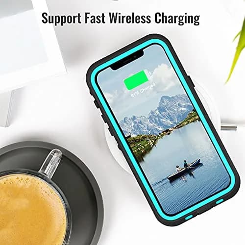 Transy Waterproof Phone Case for iPhone 13 Pro | IP68 Shockproof Dust-Proof with Built-in Screen Protector (Teal, 6.1 inches) thumbnail 7