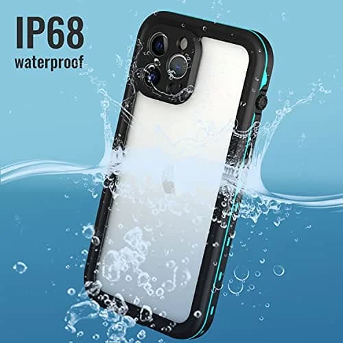 Transy Waterproof Phone Case for iPhone 13 Pro | IP68 Shockproof Dust-Proof with Built-in Screen Protector (Teal, 6.1 inches) thumbnail 2