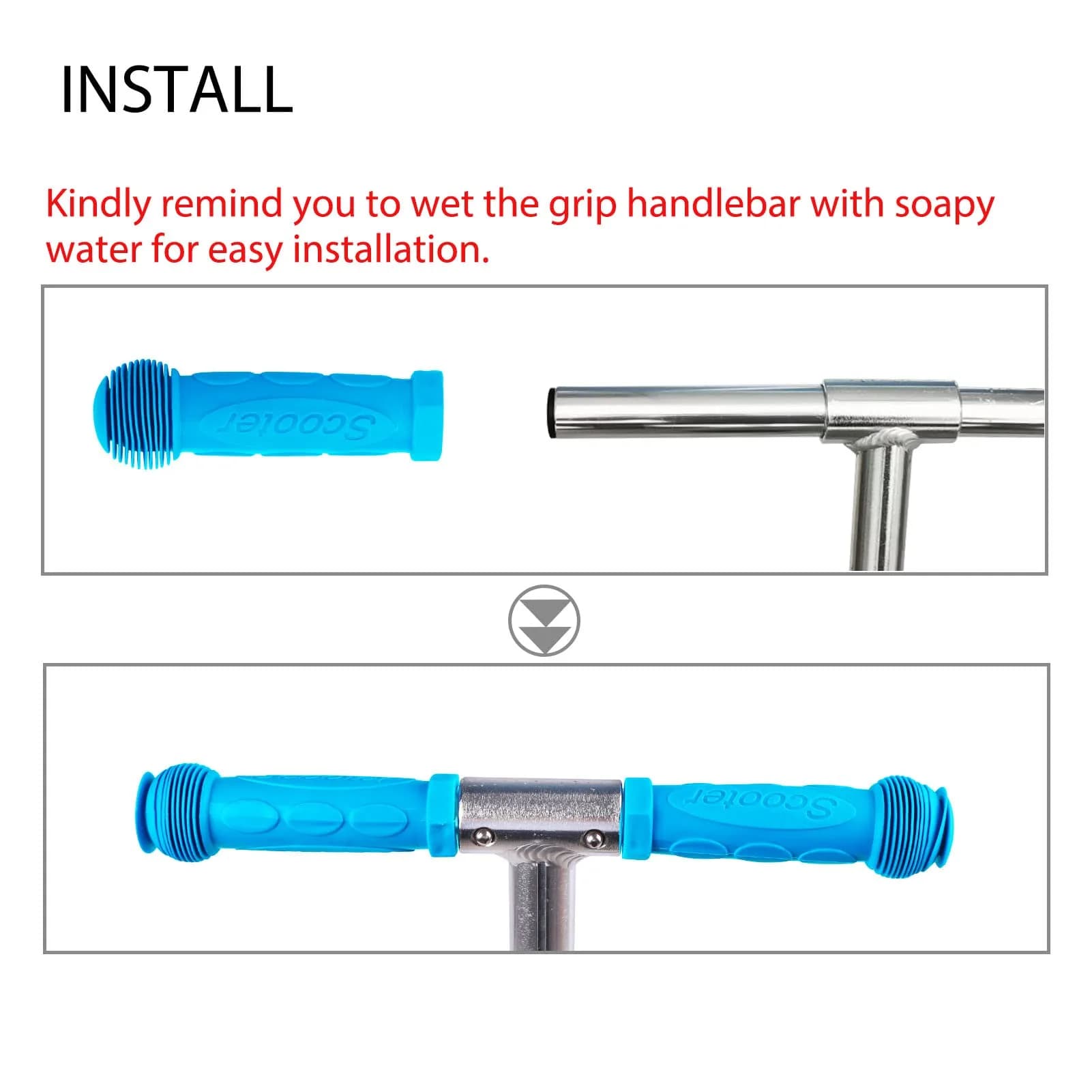 Gladeer Kids Scooter Handle Grips Replacement Handlebars 21mm-24mm Inner Diameter | 2-Pack Red - view 5