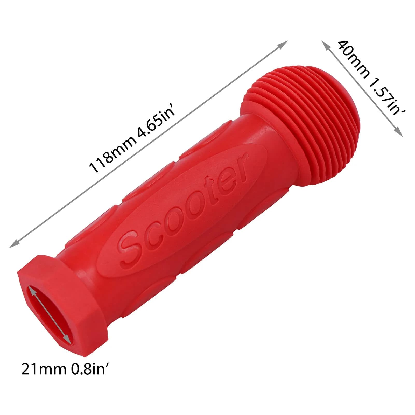 Gladeer Kids Scooter Handle Grips Replacement Handlebars 21mm-24mm Inner Diameter | 2-Pack Red - view 4