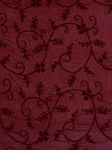 DUPATTA BAZAAR Women's Maroon Floral Embroidered Chiffon Dupatta 2.4m (8 ft) | Hand Wash Only thumbnail 2